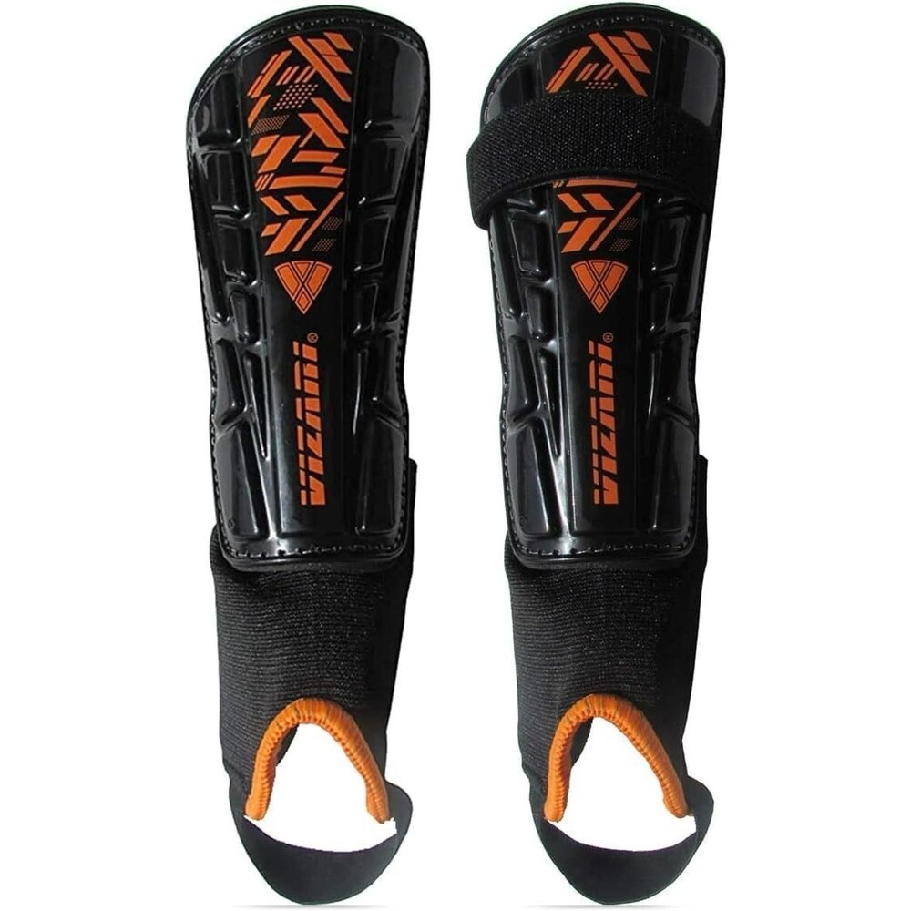 Vizari Kids Malaga Soccer Shin Guards SMALL Black Orange Protective Equipment
